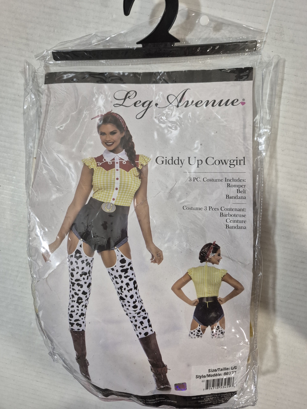 Leg Avenue Yellow & Black Giddy Up Cowgirl Costume
